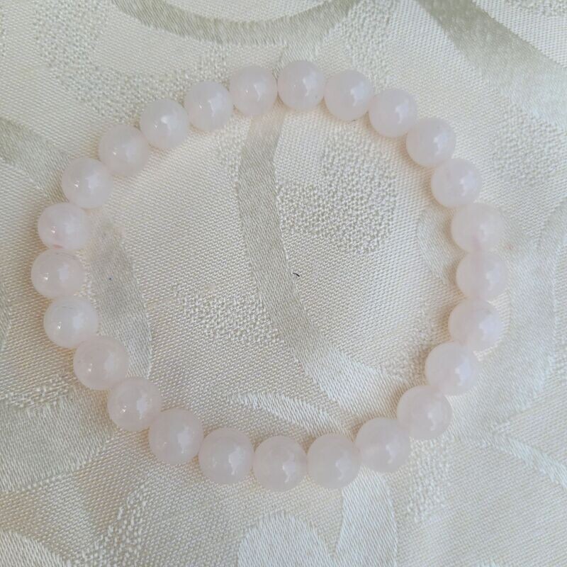 Rosenquarz Edelsteinarmband - 8 mm