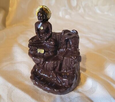 ​Rückfluss-Brunnen - meditierender Buddha