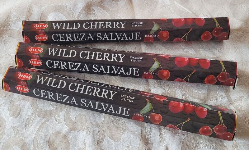 HEM - Wild Cherry/Wildkirsche - 1 Packung mit 20 Räucherstäbchen