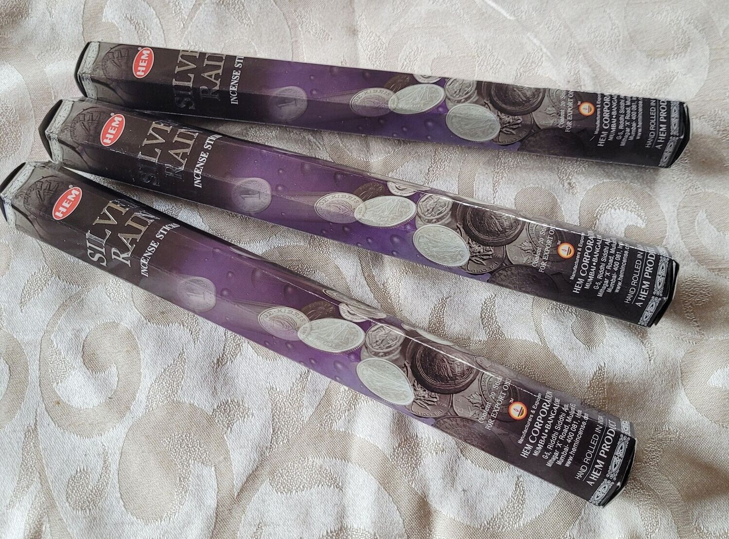 HEM - Silverrain/Silberregen - 1 Packung mit 20 Räucherstäbchen