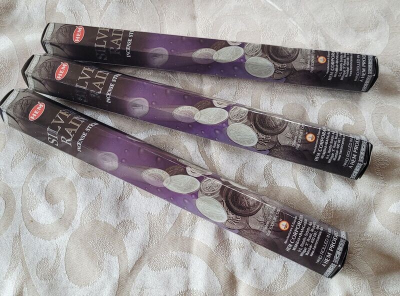 HEM - Silverrain/Silberregen - 1 Packung mit 20 Räucherstäbchen