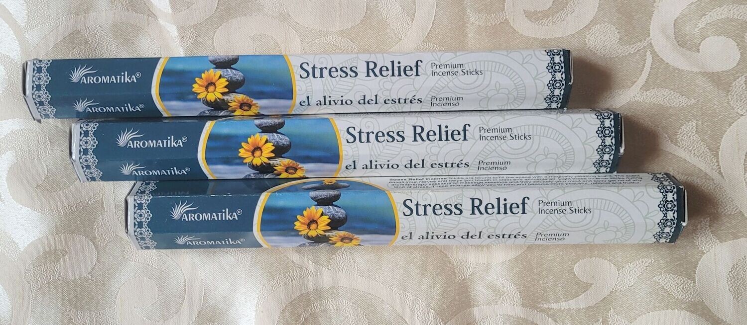 ​​Aromatika Premium - Stress Relief - Entspannung - 1 Packung mit 20 Räucherstäbchen