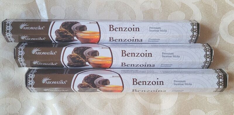 ​​Aromatika Premium - Benzoin - 1 Packung mit 20 Räucherstäbchen