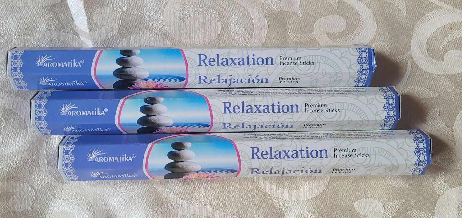 ​​Aromatika Premium - Relaxation - Entspannung - 1 Packung mit 20 Räucherstäbchen