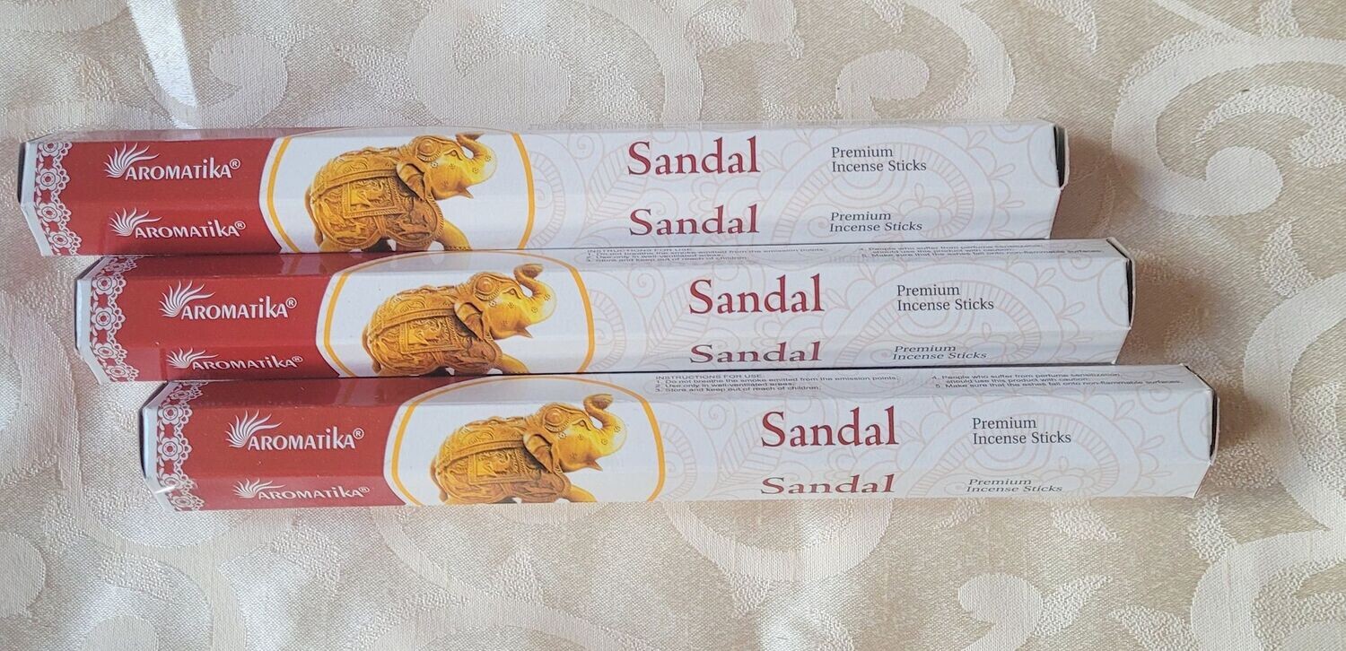 Aromatika Premium - Sandelholz - 1 Packung mit 20 Räucherstäbchen