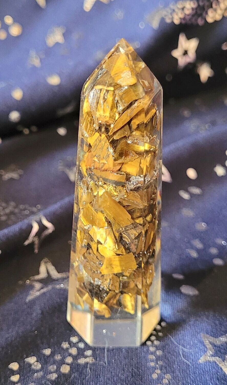 Orgonit Obelisk - Tigerauge - 7 cm