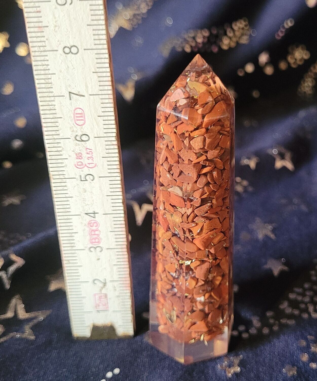 Orgonit Obelisk - Roter Jaspis - 7 cm