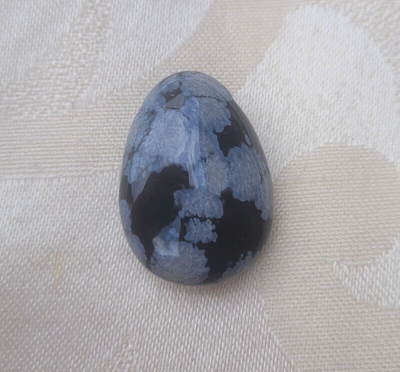 Schneeflocken-Obsidian - 2,5 mm gebohrt