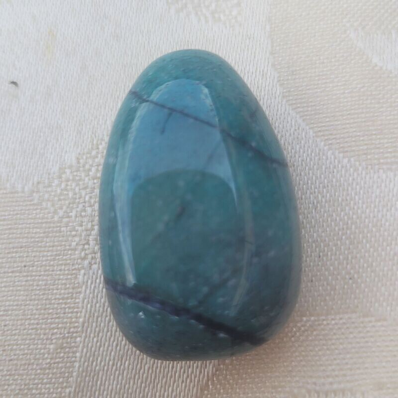 Chrysokoll blau - 2,5 mm gebohrt