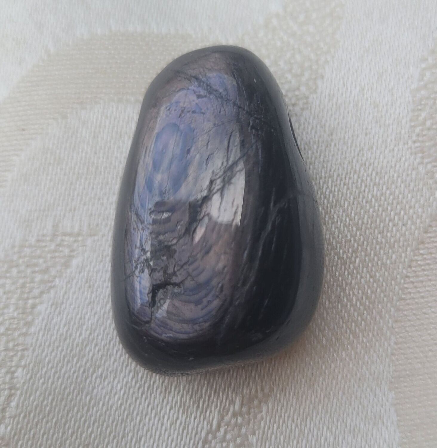 Silber Obsidian - 2,5 mm gebohrt