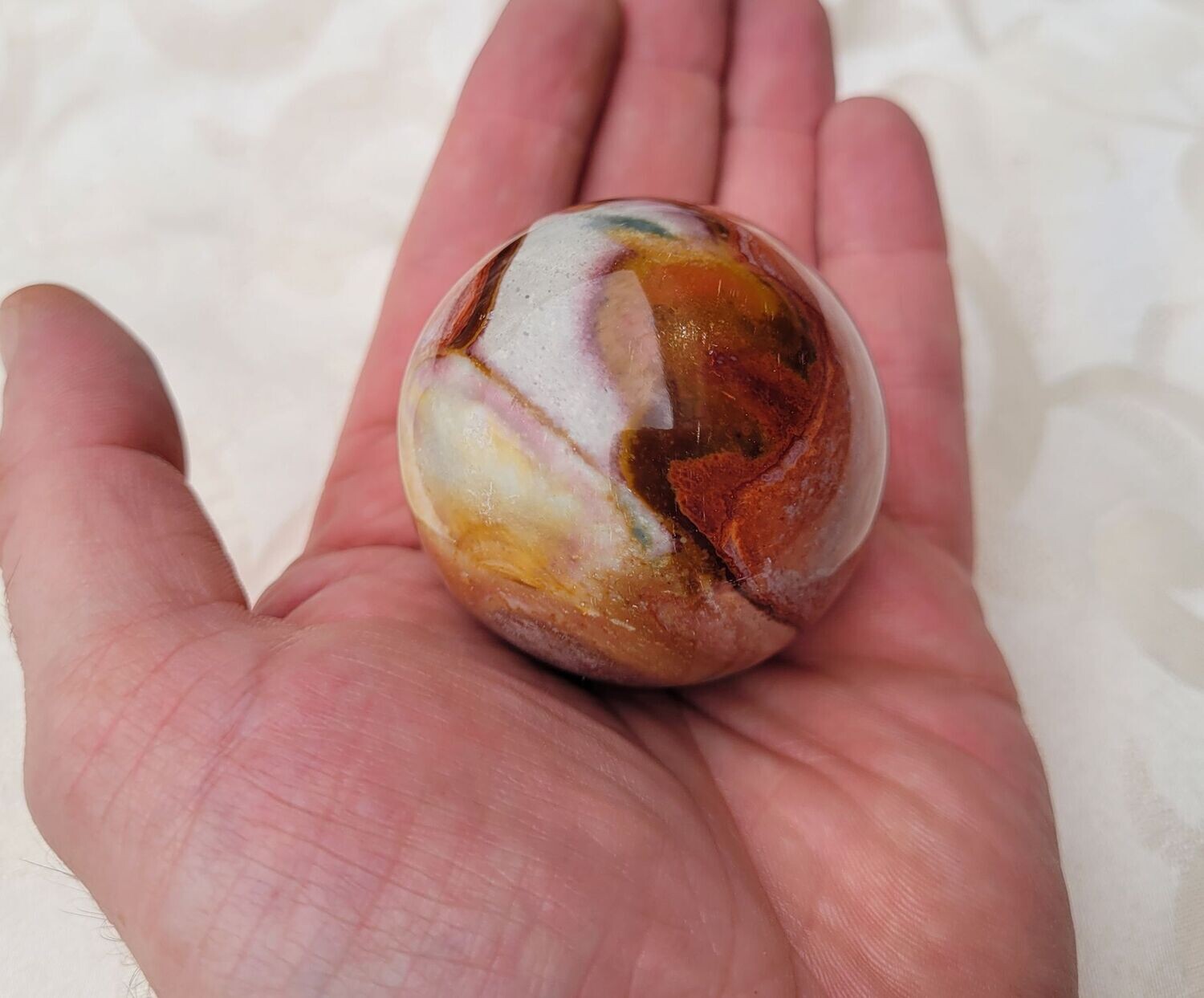 ​Edelsteinkugel Polychrom Jaspis - ca. 5,4 cm