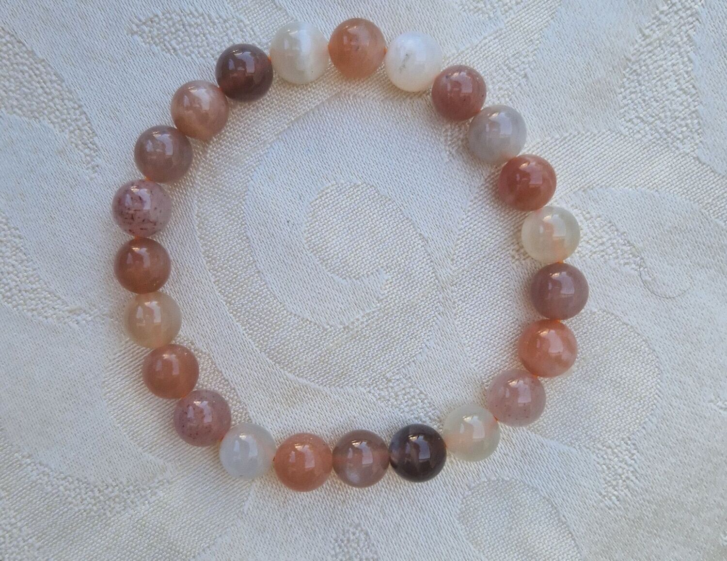 Mondstein Armband bunt - 8 mm