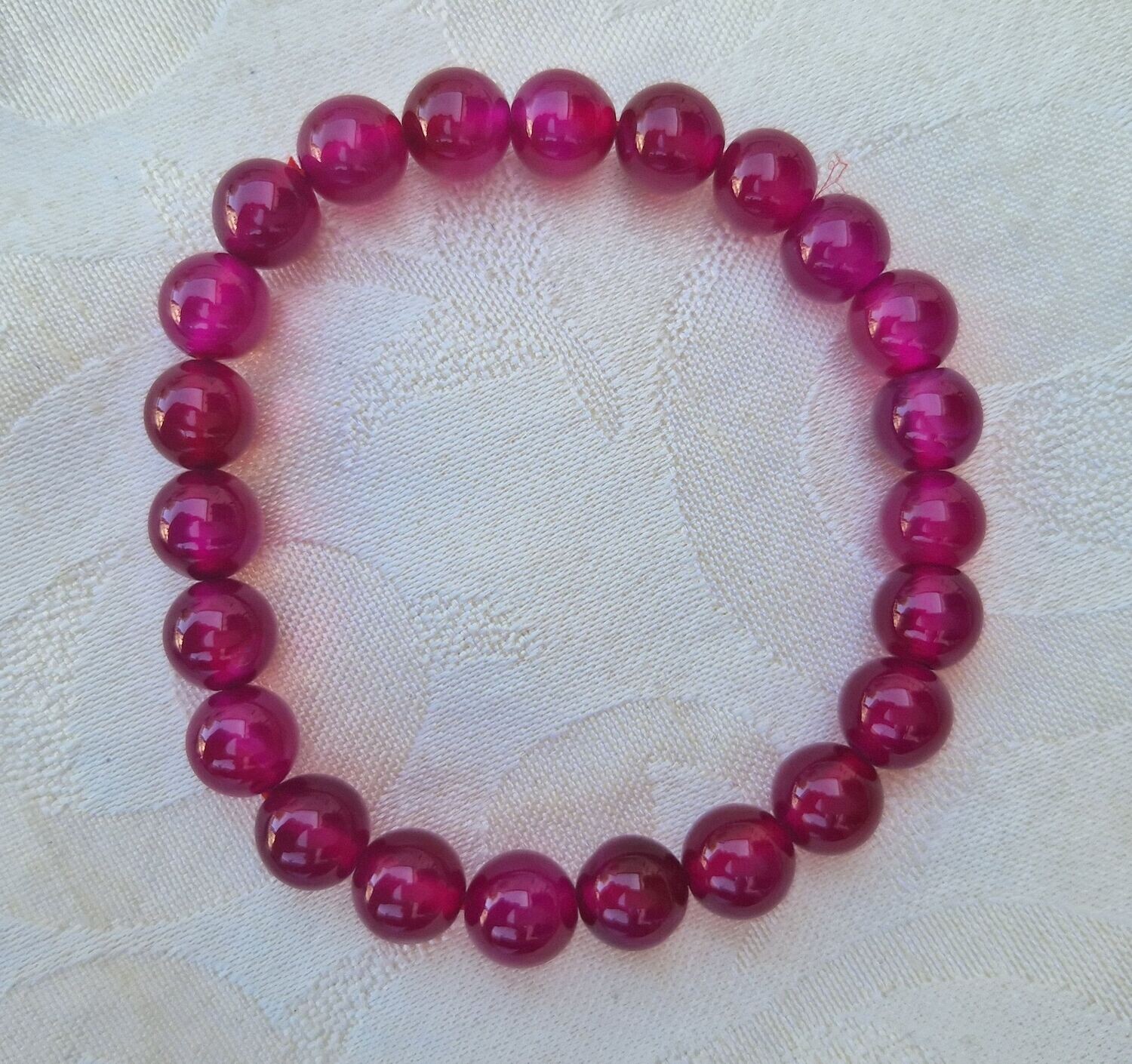 Achat bordeaux gefärbt Armband - 8 mm