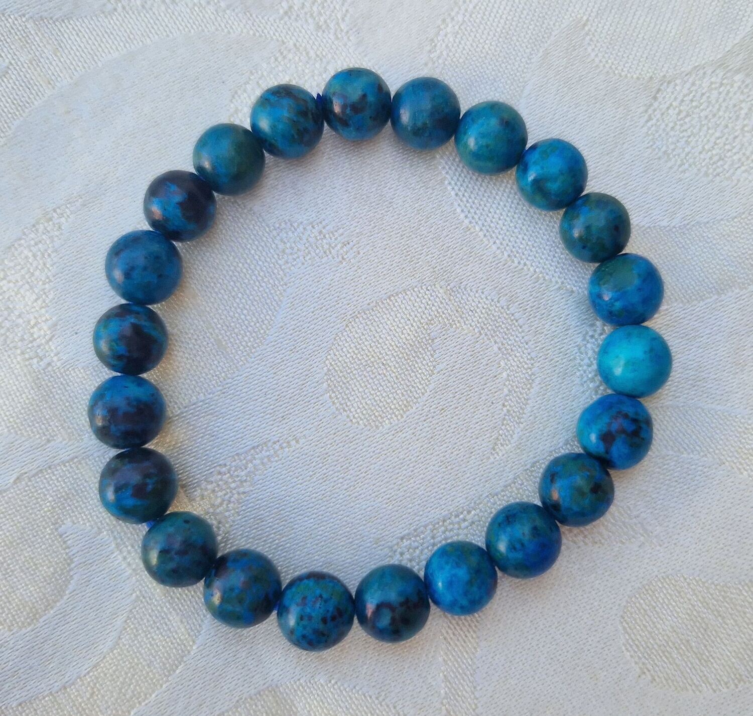 Chrysokoll gefärbt Armband - 8 mm