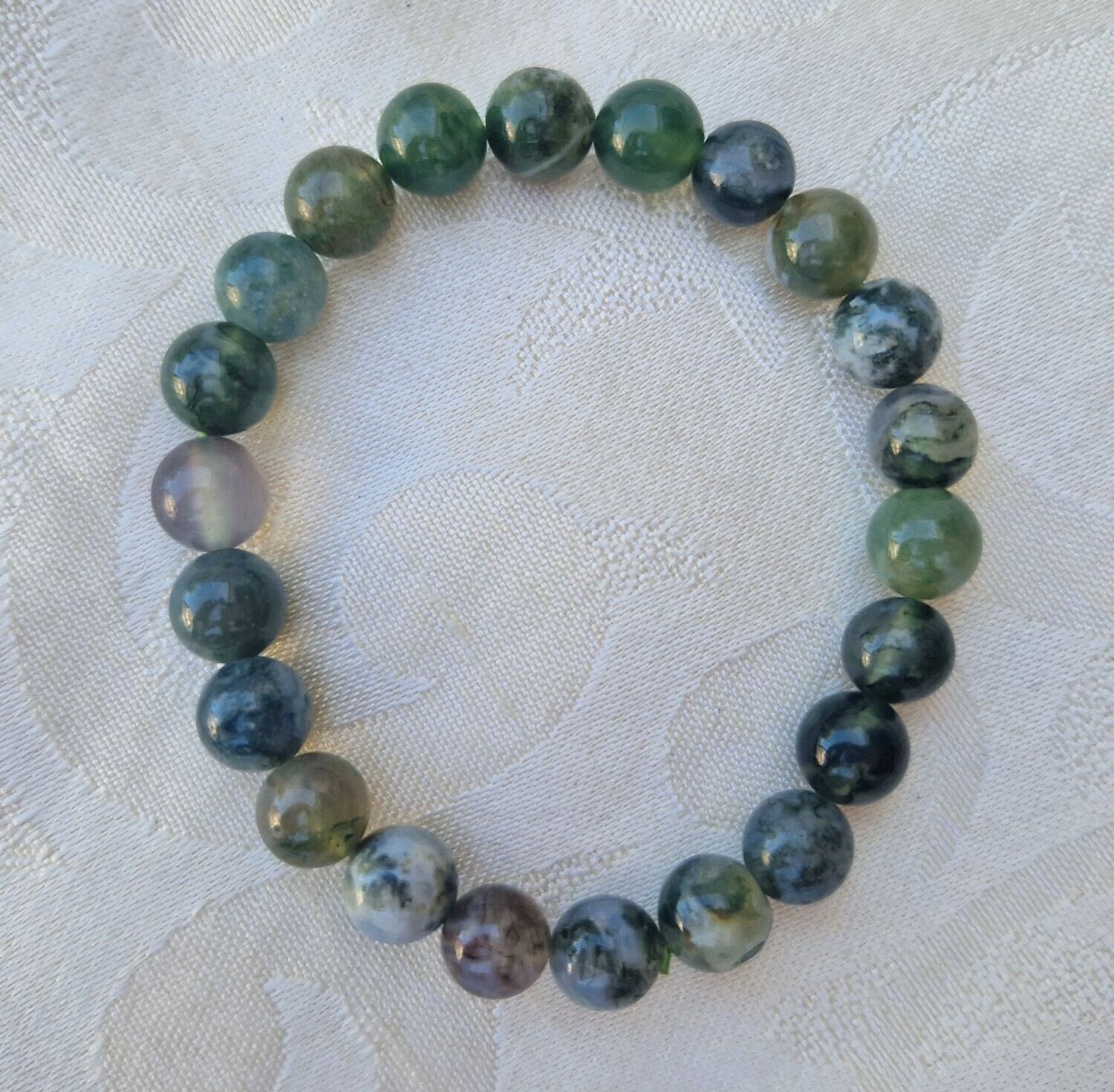 Moosachat Armband - 8 mm