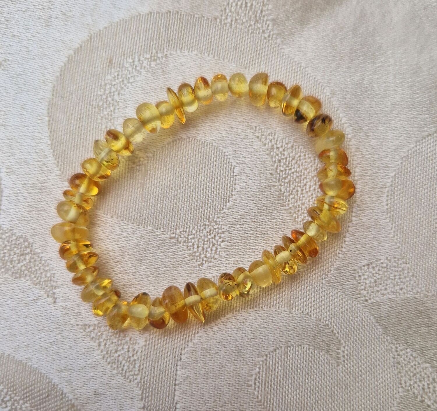 ​Baby-Spltterarmband - Bernstein hell