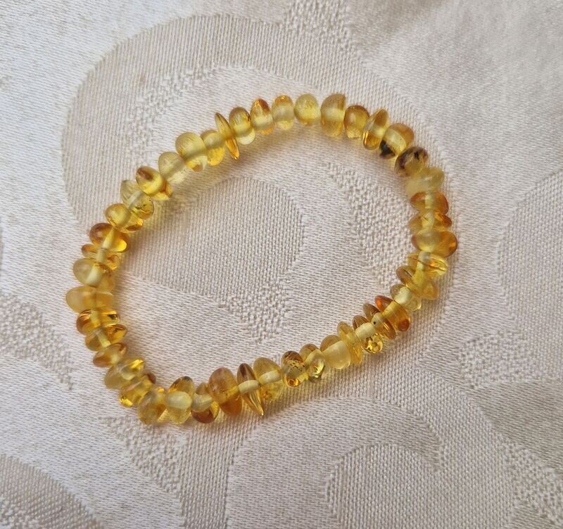 ​Baby-Spltterarmband - Bernstein hell