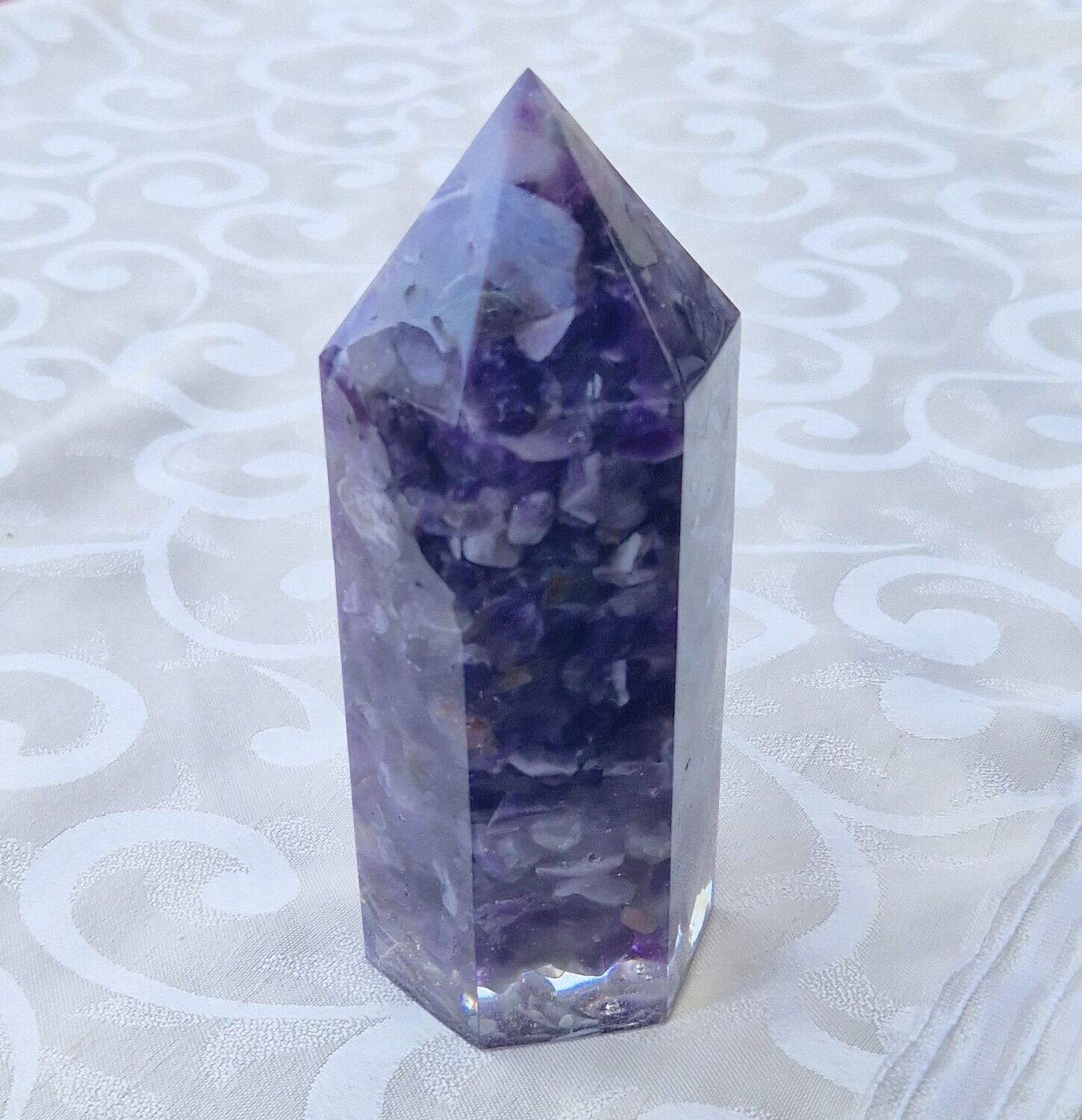 ​Orgonit Obelisk - Turm - Amethyst - 15 cm