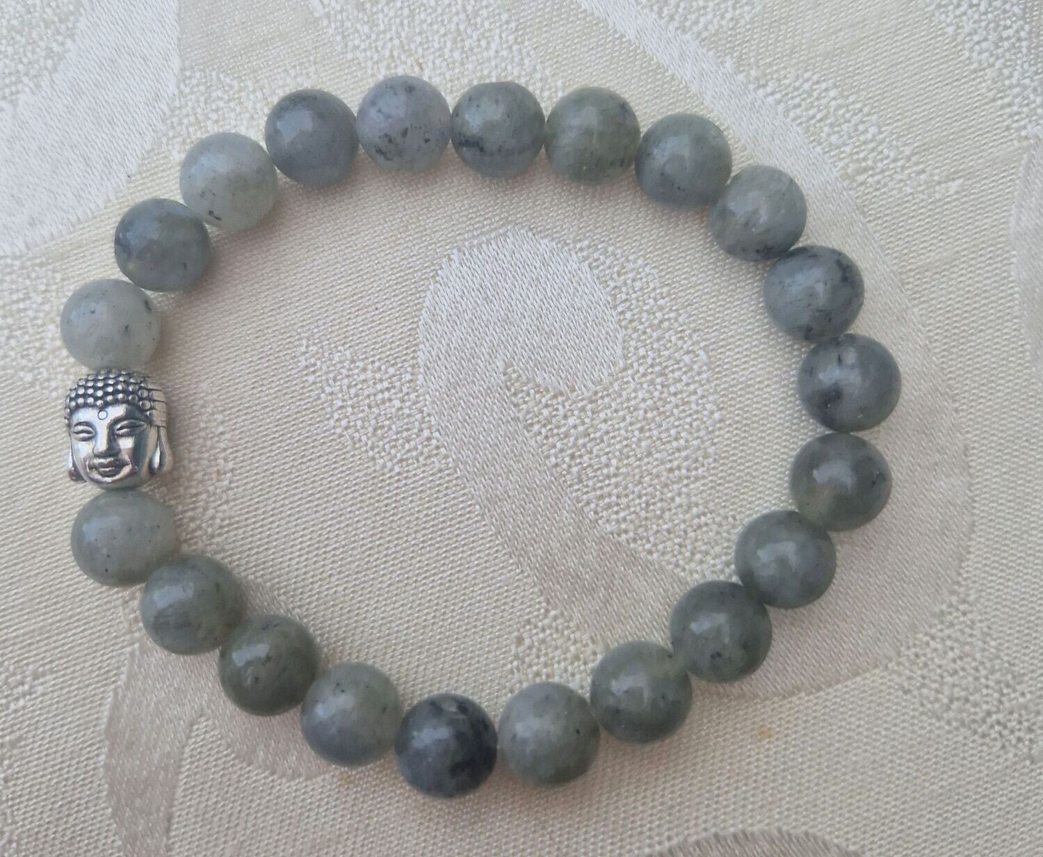 Labradorit Edelsteinarmband Buddha.