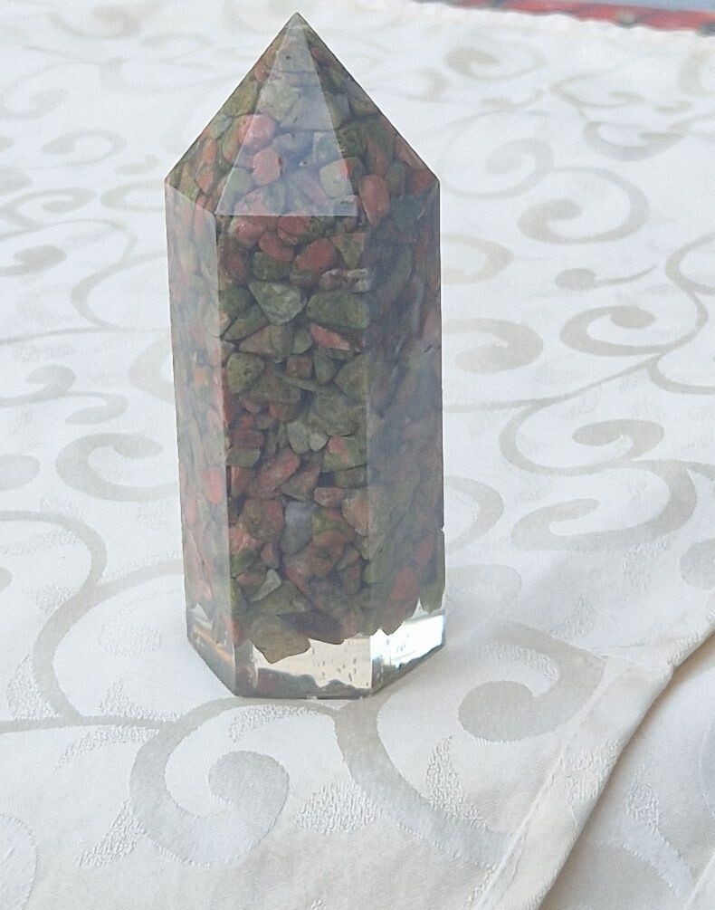 Orgonit Obelisk - Turm - Unakit - 15 cm