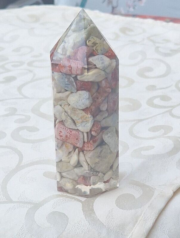 ​Orgonit Obelisk - Turm - Alunit Rohsteine - 15 cm