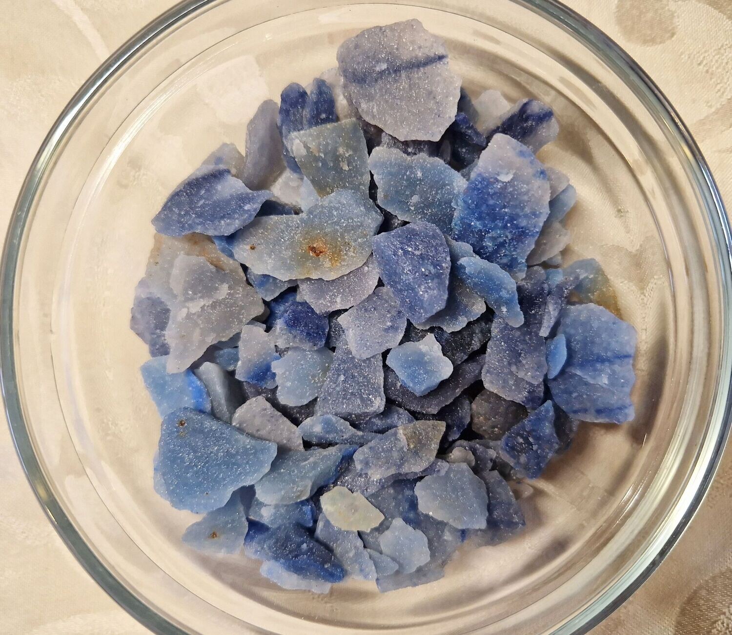 Quarz blau Chips - 100 gr - 5 bis 15 mm