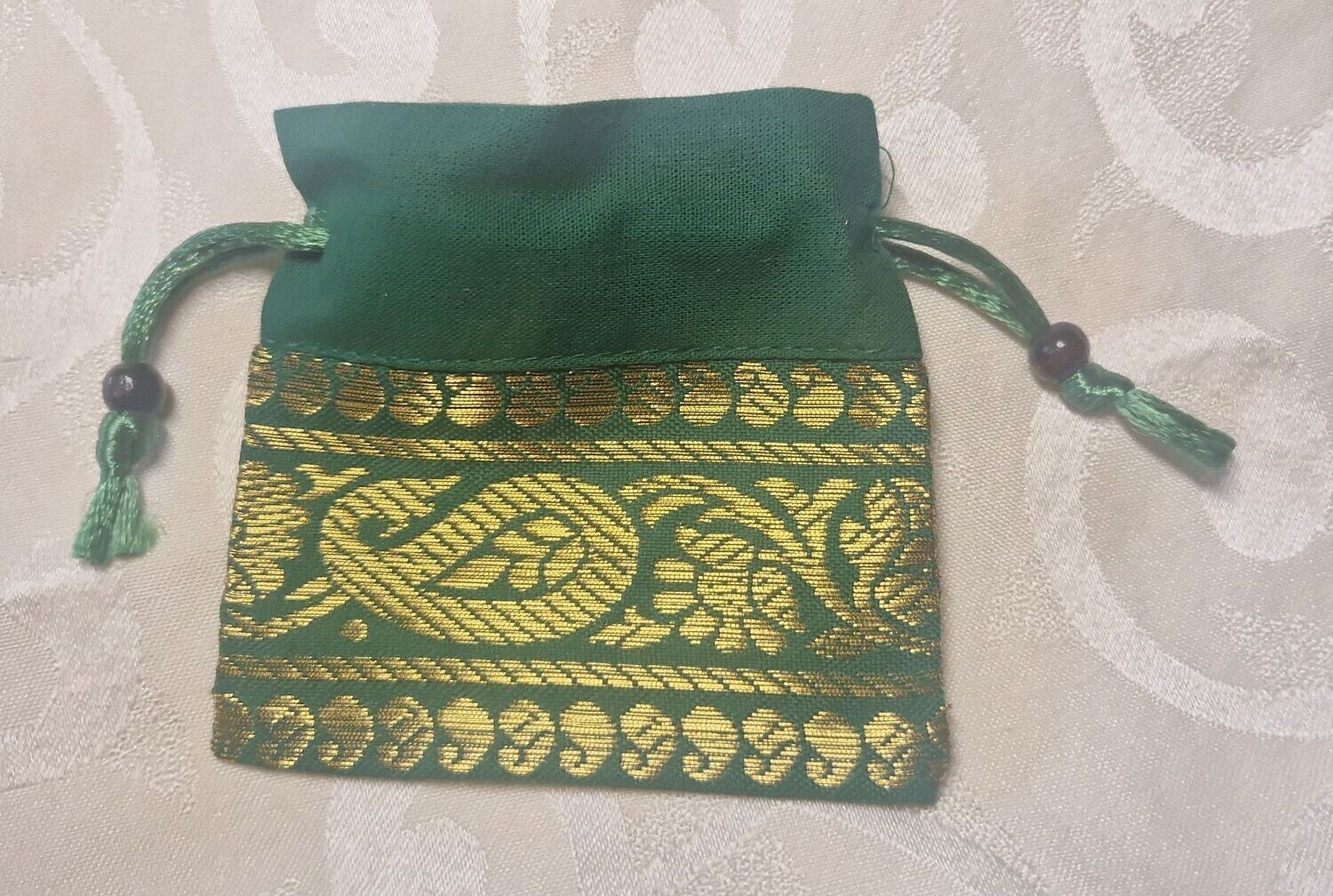​​​Brokattasche - Pendeltasche - grün