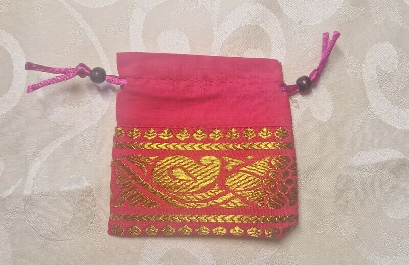​Brokattasche - Pendeltasche - pink