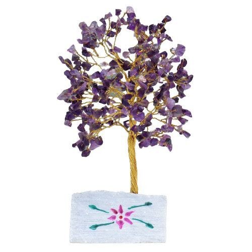 ​Indischer Edelsteinbaum - 320 Steine Amethyst