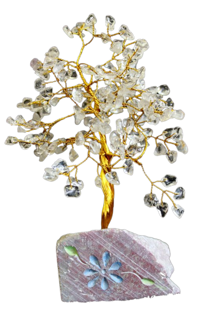 ​Indischer Edelsteinbaum - 320 Steine Bergkristall