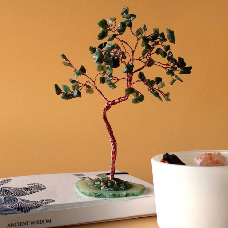 ​Edelsteinbaum - 100 Steine Aventurin auf Achat