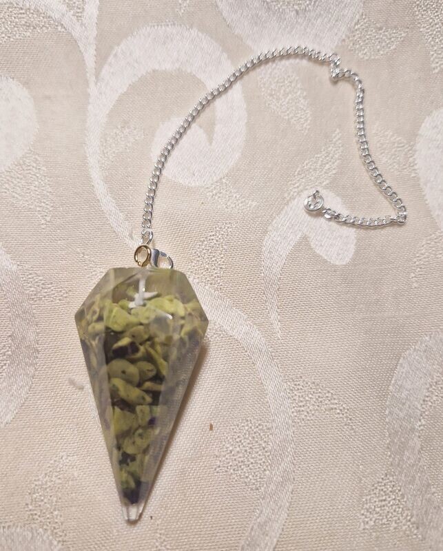 ​​​Orgonit Pendel - Stichtit mit Serpentin