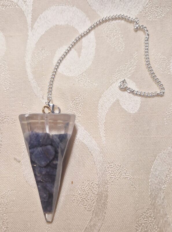 Orgonit Pendel - blauer Aventurin