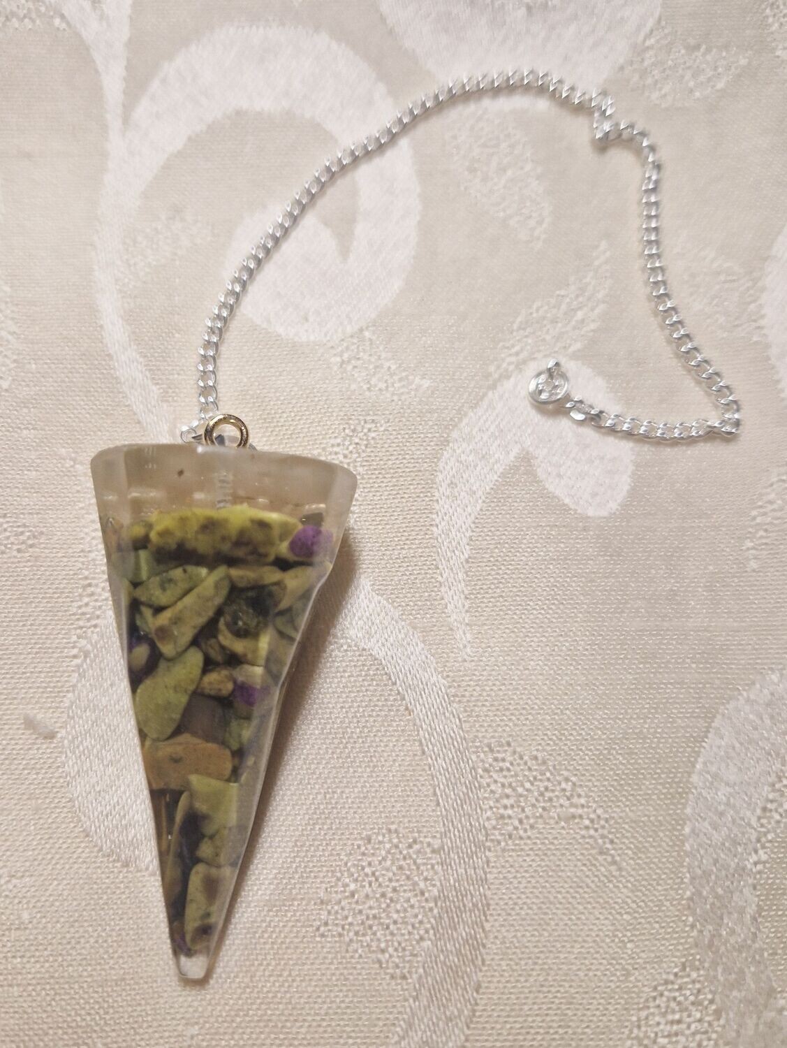​​Orgonit Pendel - Stichtit mit Serpentin