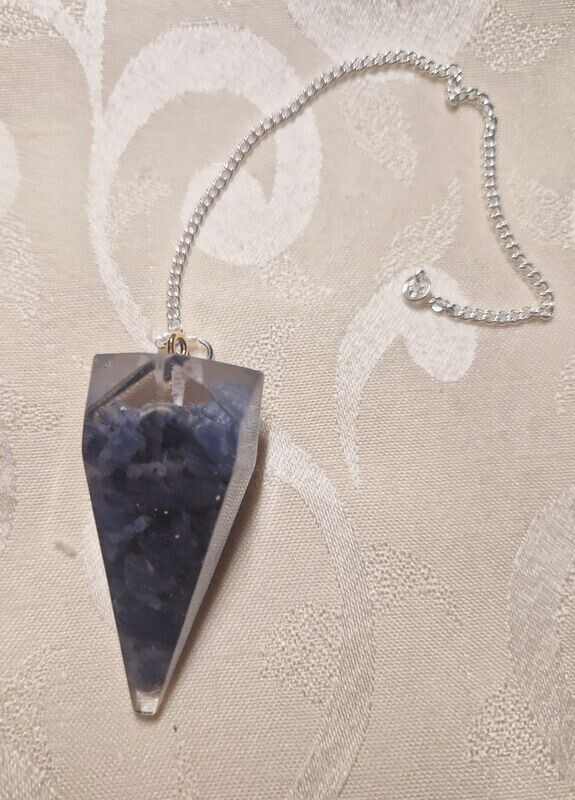 ​​​Orgonit Pendel - blauer Aventurin
