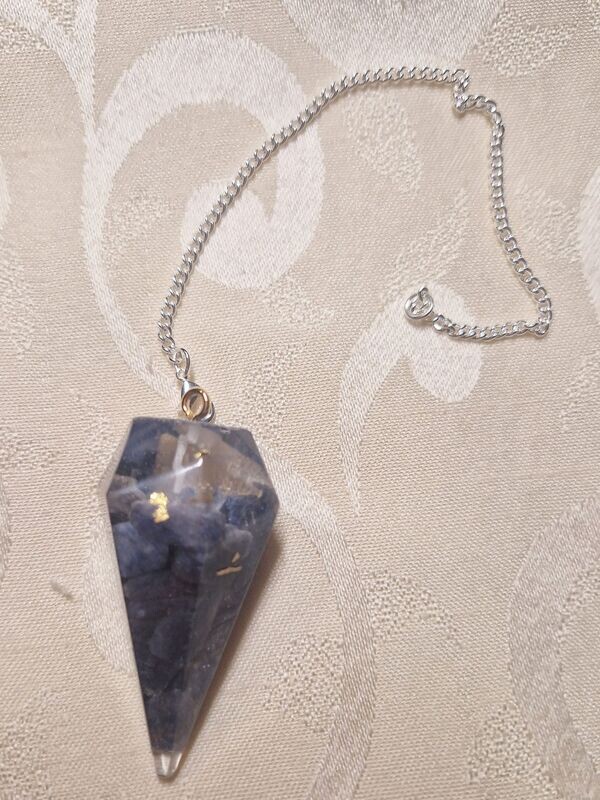 Orgonit Pendel - blauer Aventurin