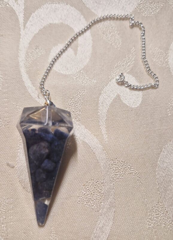 Orgonit Pendel - blauer Aventurin