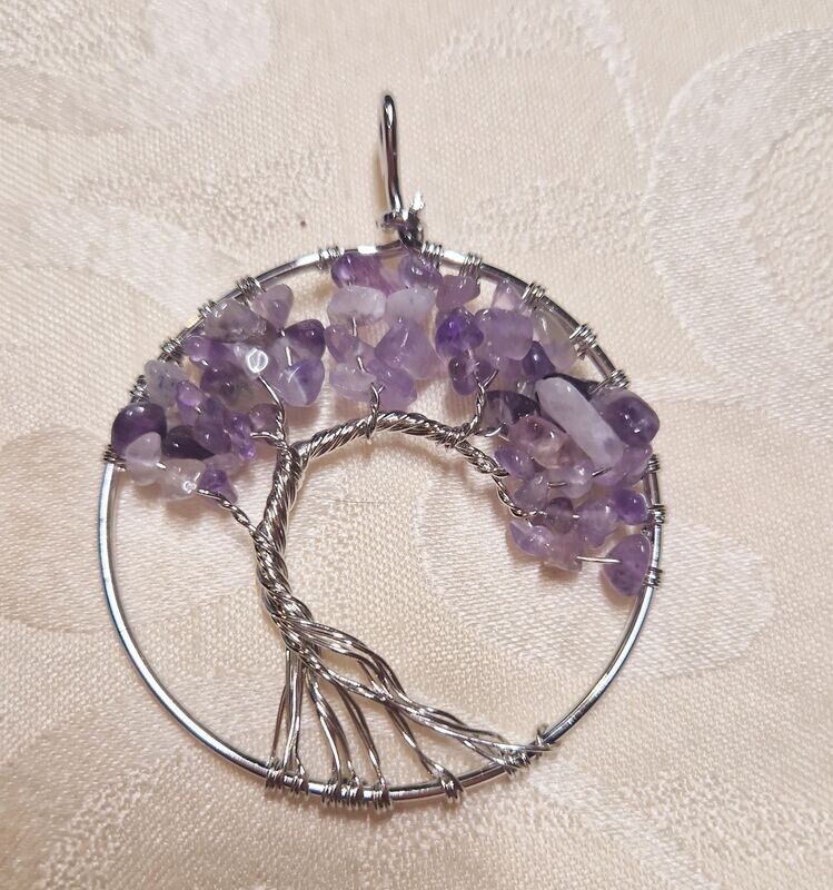 Baum des Lebens - Anhänger - Amethyst
