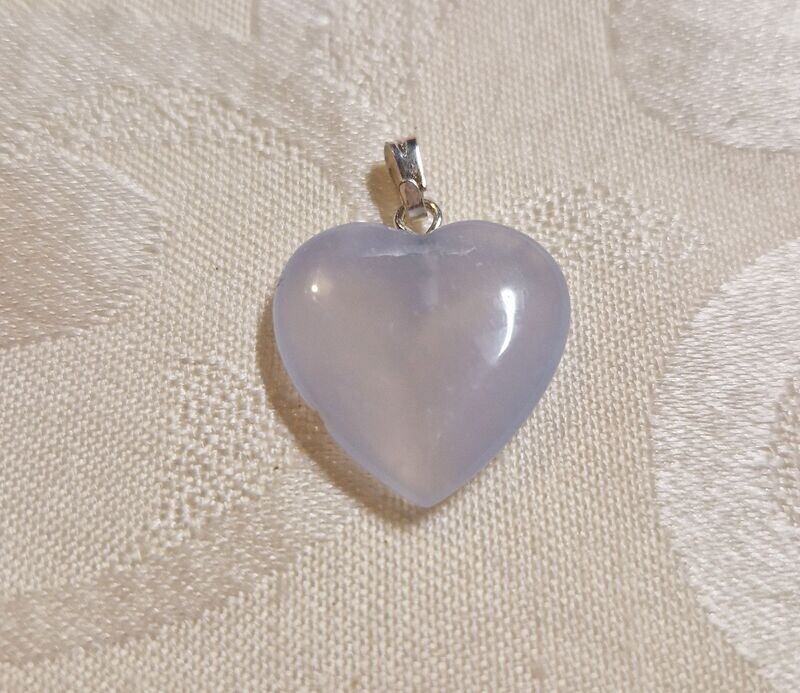 Herz-Anhänger - Chalcedon - 20 mm