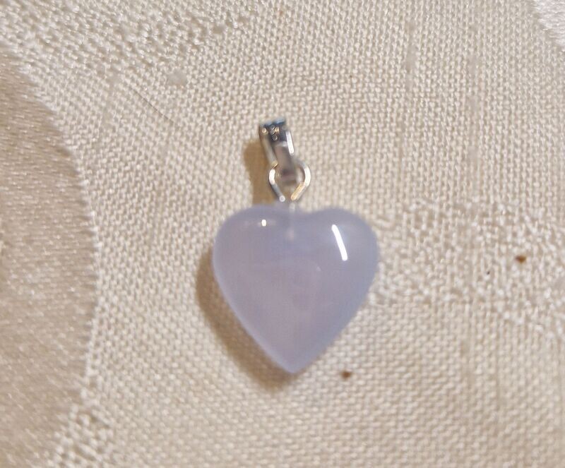Herz-Anhänger - Chalcedon - 12 mm