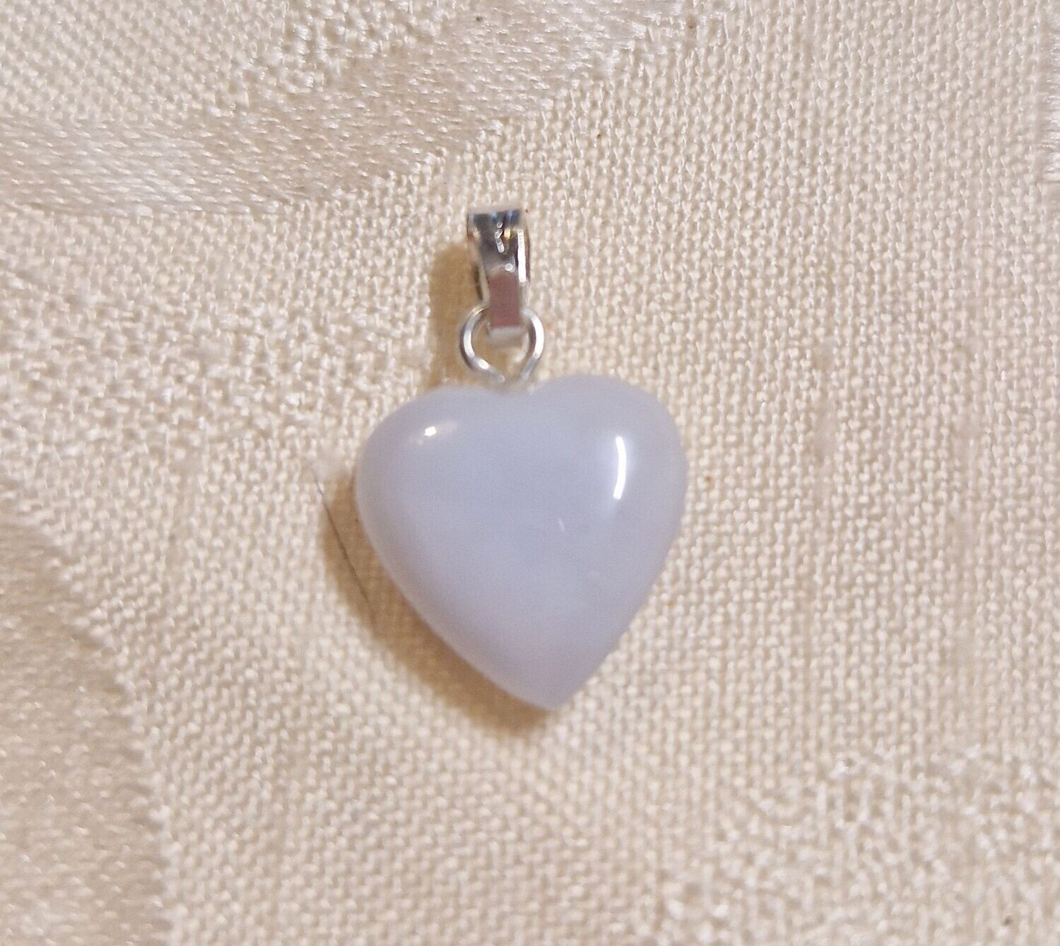 Herz-Anhänger - Chalcedon - 12 mm