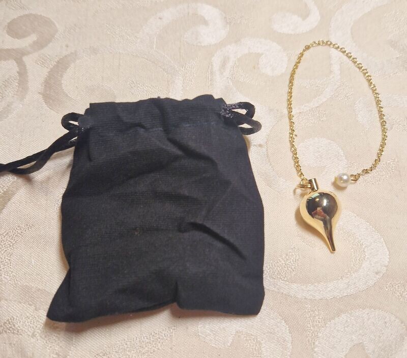 ​​Pendel - Messing vergoldet - mit Tasche