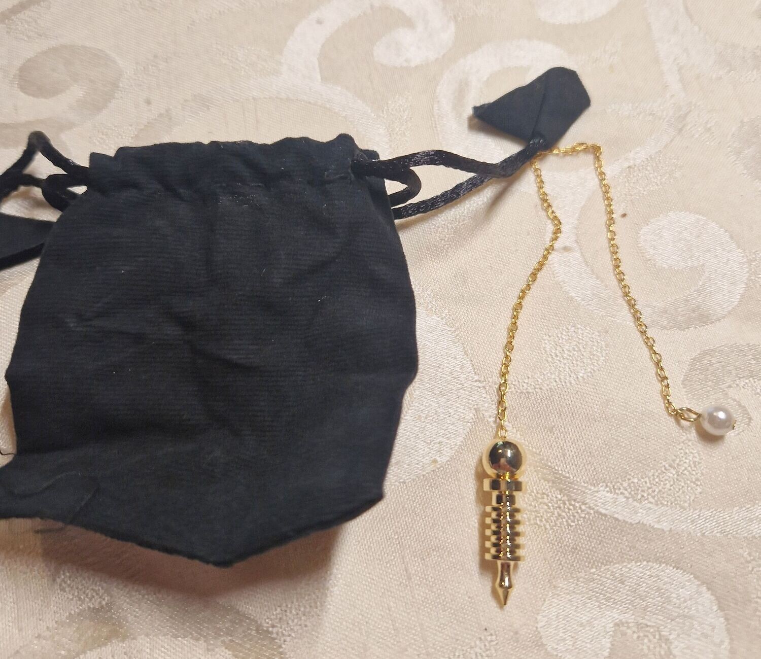 Mini-Pendel - Messing vergoldet - mit Tasche