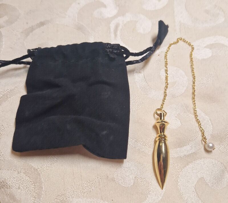 Pendel - Messing vergoldet - mit Tasche