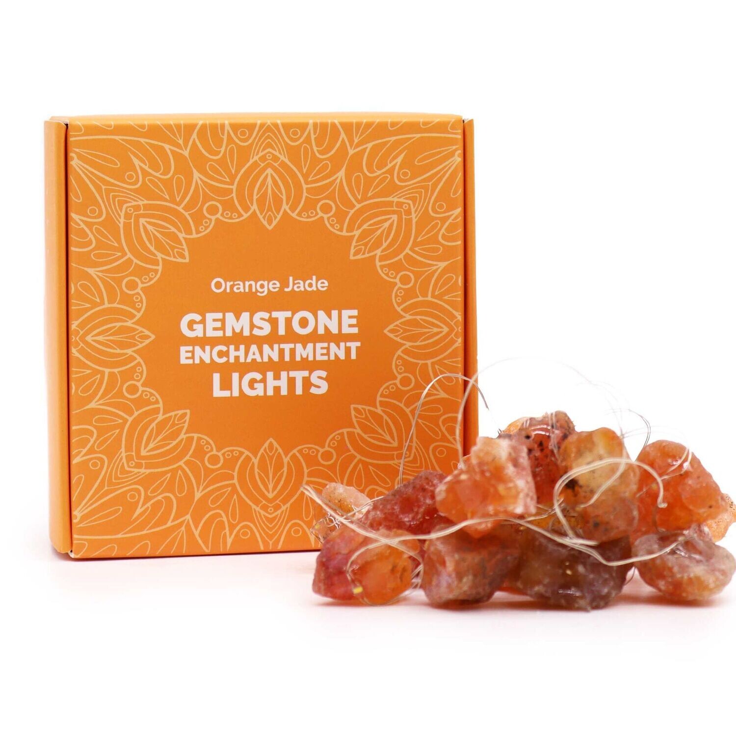 Edelstein-Lichterkette - Verzauberungslichter - Orange Jade