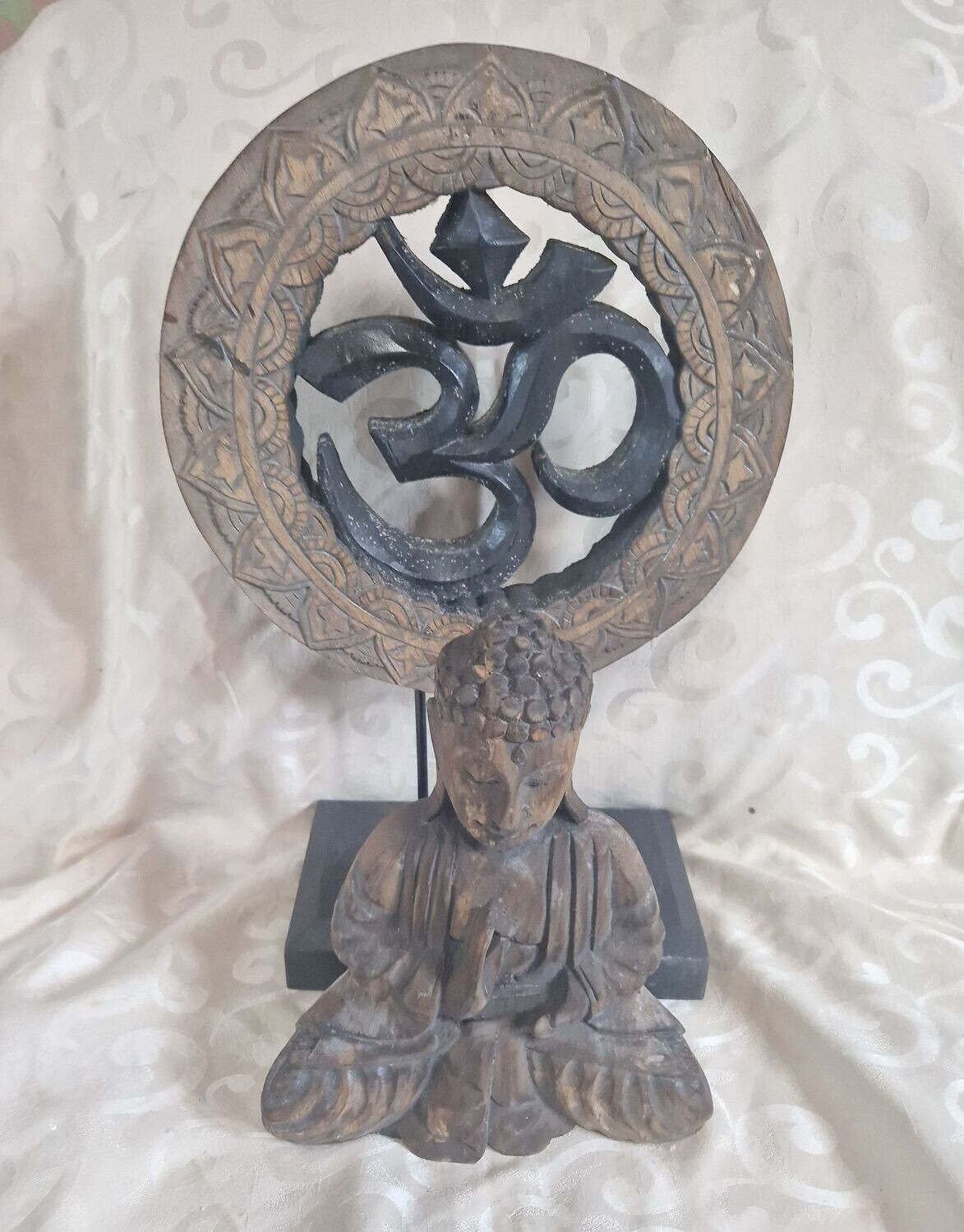 Buddha Feng Shui Set - Om - Grau und Schwarz