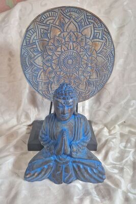 Buddha Feng Shui Set - Flower Mandala - Blau