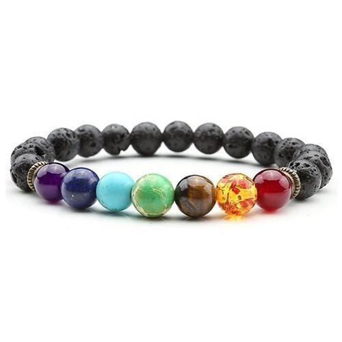 ​Lavastein Edelsteinarmband/Chakra Armband