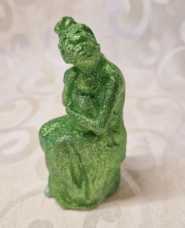 ​​​Mutter mit Baby in Grün-Glitzer