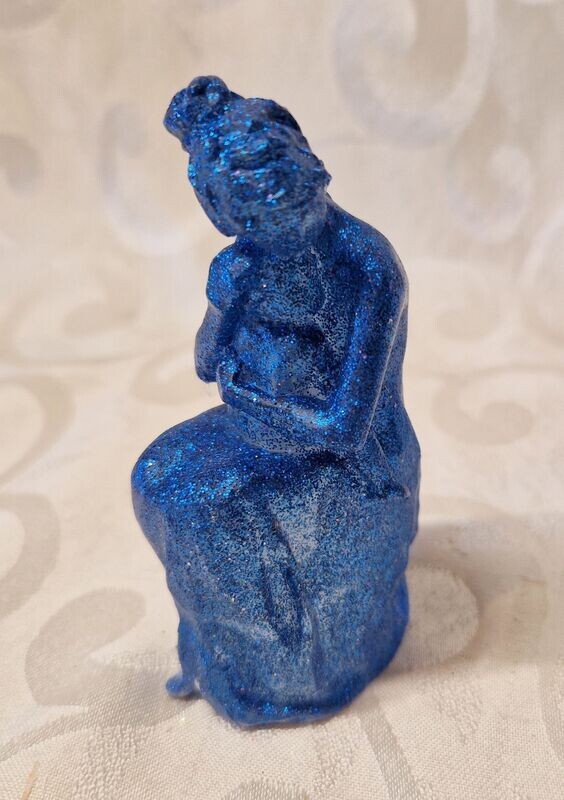 ​Mutter mit Baby in Blau-Glitzer